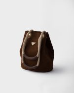 Small Prada Mariner suede bucket bag - Image 4